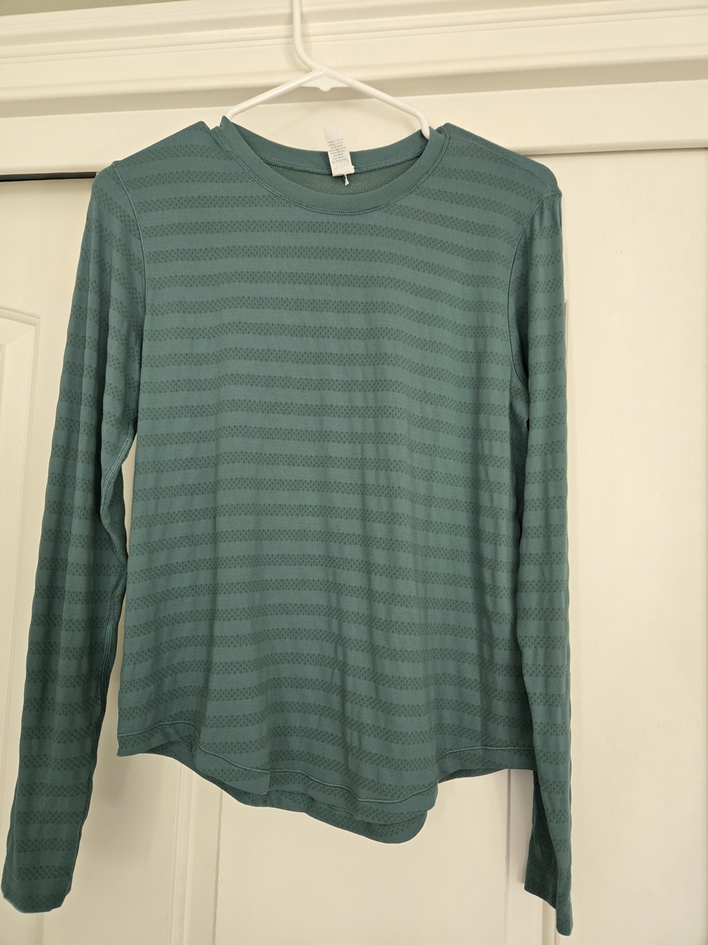 DSG Teal Long-Sleeve Subtle Stripe Top